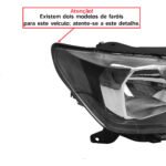 Farol Másc Negra Gol Voyage G8 Saveiro G7 17-22 Origin Arteb - Imagem 4
