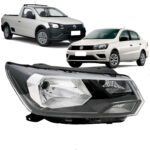 Farol Másc Negra Gol Voyage G8 Saveiro G7 17-22 Origin Arteb